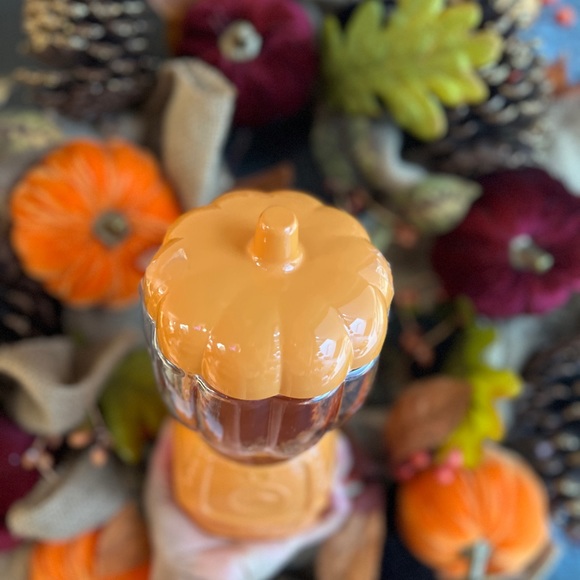 ✨NEW🎃Target Bullseye Playground Orange Pumpkin Glass Gumball Machine Jar🍭 - Picture 14 of 15